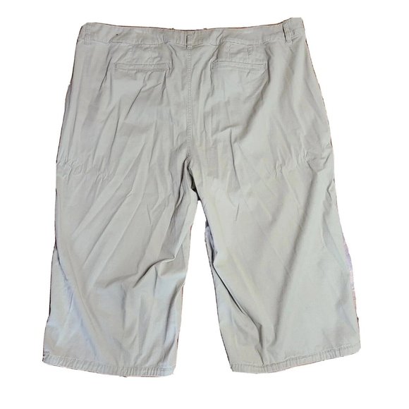 LANE BRYANT Solid All Tan Cropped Pants with Pockets  Womens Plus Size 28 - Picture 5 of 5